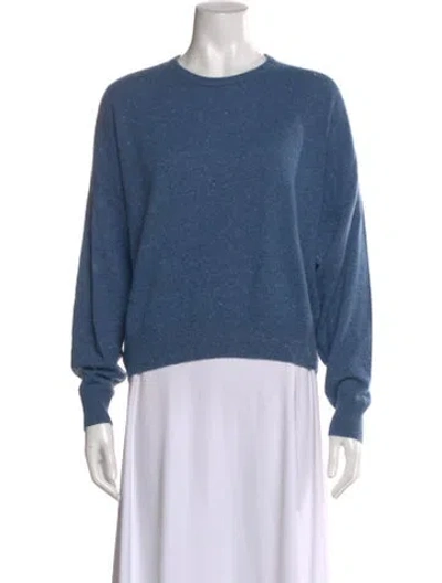 Pre-owned The Great Cashmere Crew Neck Sweater In Blue