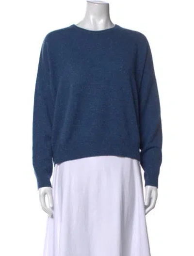 Pre-owned The Great Cashmere Crew Neck Sweater In Blue