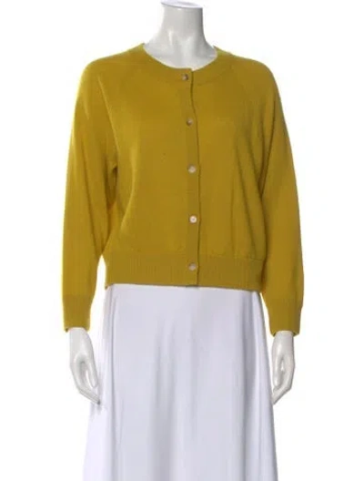 Pre-owned The Great Cashmere Crew Neck Sweater In Yellow