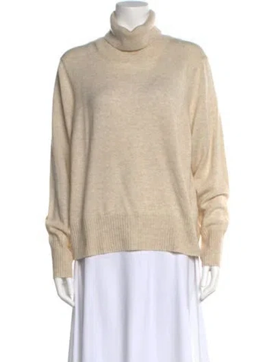 Pre-owned The Great Cashmere Turtleneck Sweater In Neutral