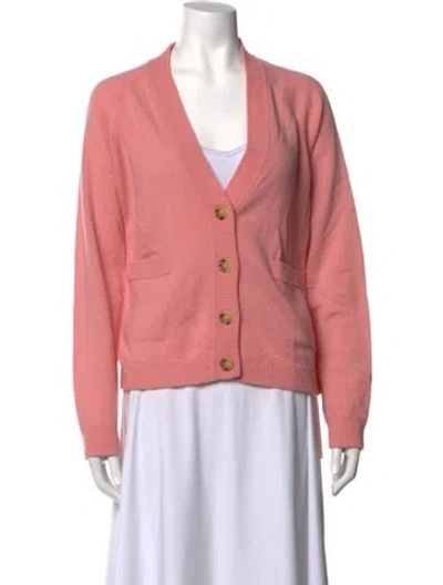 Pre-owned The Great Cashmere V-neck Sweater In Pink