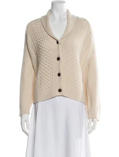 Pre-owned The Great Cashmere V-neck Sweater W/ Tags In Neutral
