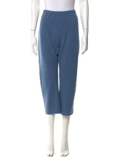 Pre-owned The Great Cashmere Wide Leg Pants In Blue