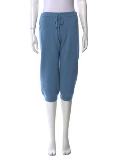 Pre-owned The Great Cashmere Wide Leg Pants In Blue