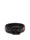 The Great China Wall Belt Dot Studs In Black  