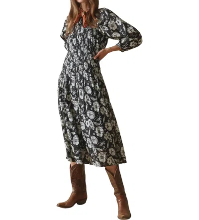 The Great Cobblestone Dress In Navy Whisper Floral In Blue