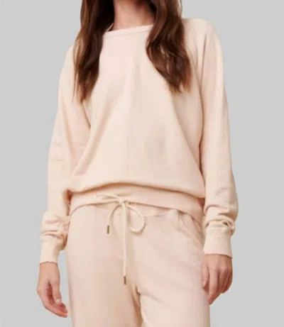 The Great College Cotton Sweatshirt In Whisper Pink