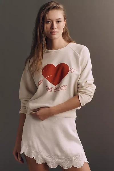 The Great College Crew-neck Long-sleeve Pullover In Neutral