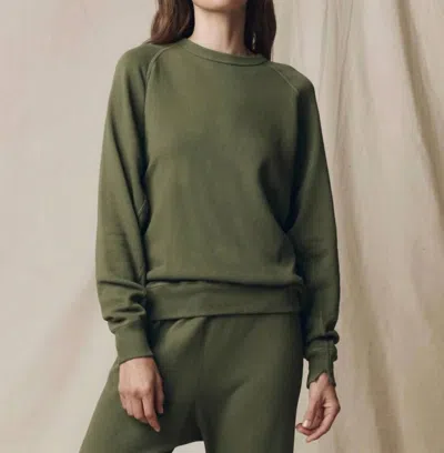 The Great College Crew Neck Long Sleeve Sweatshirt In Heritage Army In Multi