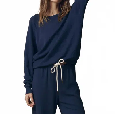 The Great College Crew Neck Long Sleeve Sweatshirt In True Navy In Blue