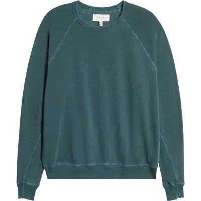 The Great . College French Terry Sweatshirt In Deep Sea Green
