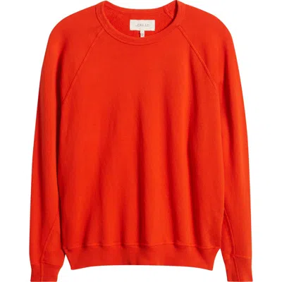 The Great . College French Terry Sweatshirt In Red