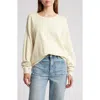 The Great . College French Terry Sweatshirt In Washed White