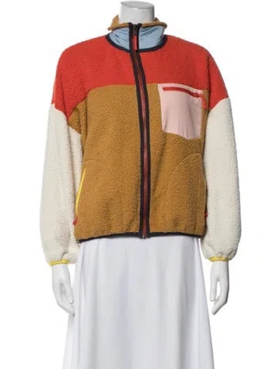 Pre-owned The Great Colorblock Pattern Jacket In Yellow