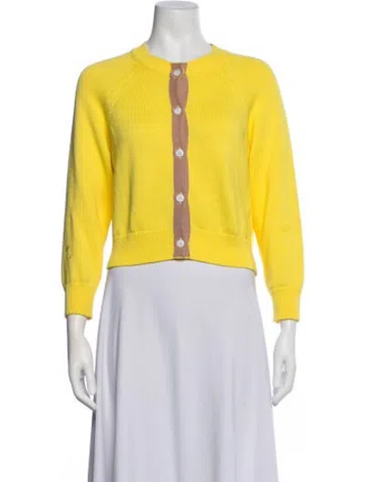 Pre-owned The Great Colorblock Pattern Jacket In Yellow