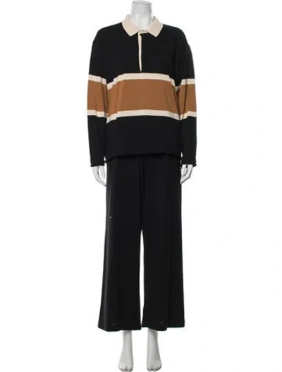 Pre-owned The Great Colorblock Pattern Pantsuit In Black