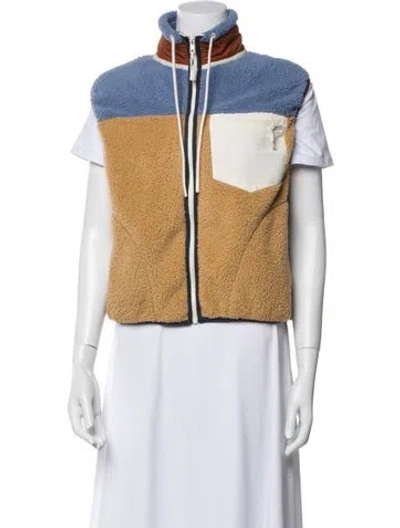 Pre-owned The Great Colorblock Pattern Vest In Multi