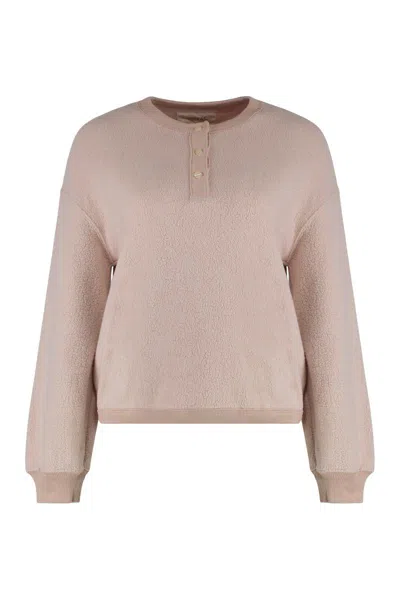 The Great Cotton Blend Top In Pink