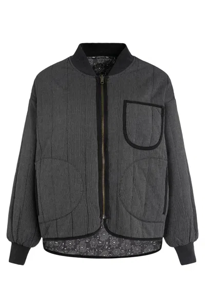 The Great Cotton Bomber Jacket In Gray