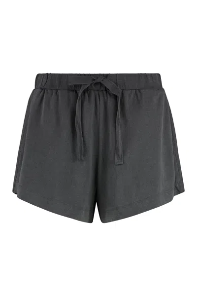 The Great The Delta Drawstring-waist Cotton Shorts In Gray