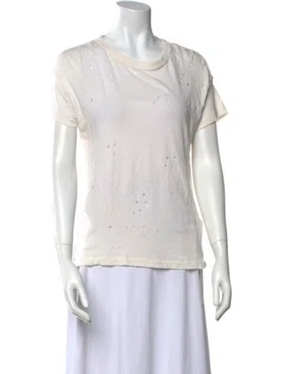 Pre-owned The Great Cowl Neck Short Sleeve T-shirt In White