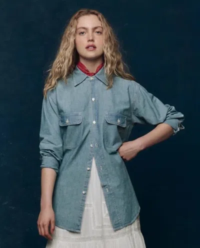 The Great Craftsman Shirt In Railway Wash In Blue