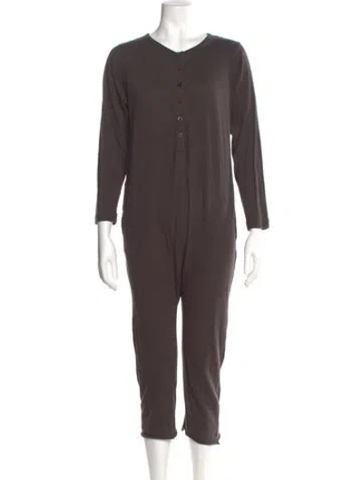 Pre-owned The Great Crew Neck Jumpsuit In Brown