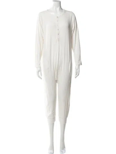 Pre-owned The Great Crew Neck Jumpsuit In White