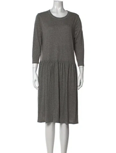 Pre-owned The Great Crew Neck Knee-length Dress W/ Tags In Gray