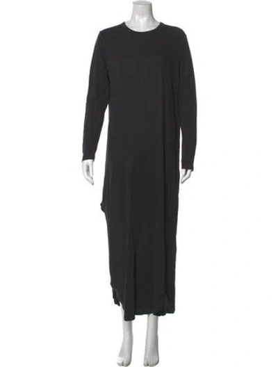 Pre-owned The Great Crew Neck Long Dress In Black