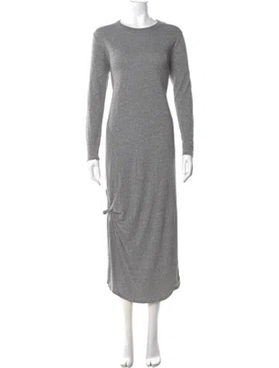 Pre-owned The Great Crew Neck Long Dress In Gray