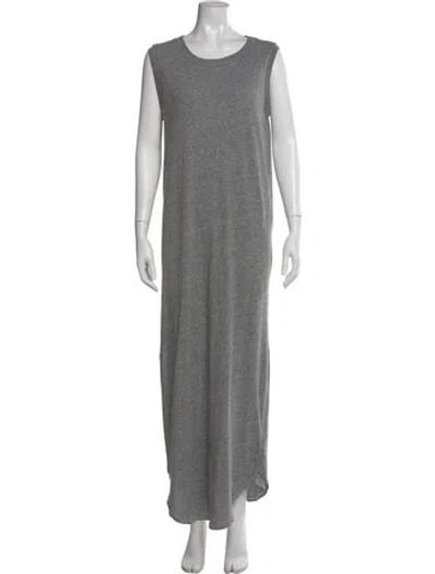 Pre-owned The Great Crew Neck Long Dress In Gray
