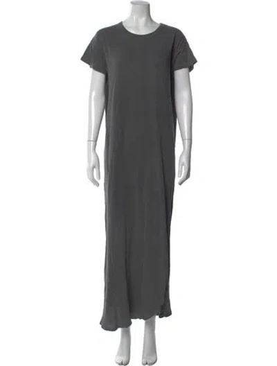 Pre-owned The Great Crew Neck Long Dress In Gray