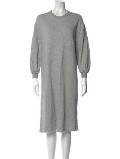 Pre-owned The Great Crew Neck Long Dress In Gray