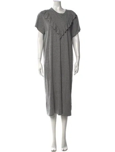 Pre-owned The Great Crew Neck Long Dress In Gray