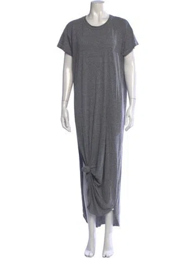 Pre-owned The Great Crew Neck Long Dress In Grey