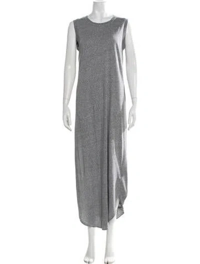 Pre-owned The Great Crew Neck Long Dress In Grey