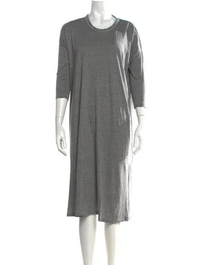 Pre-owned The Great Crew Neck Long Dress In Grey