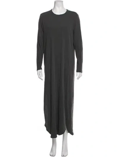 Pre-owned The Great Crew Neck Long Dress In Grey