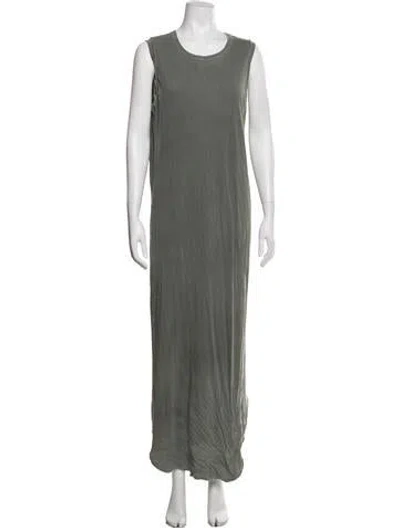 Pre-owned The Great Crew Neck Long Dress In Grey