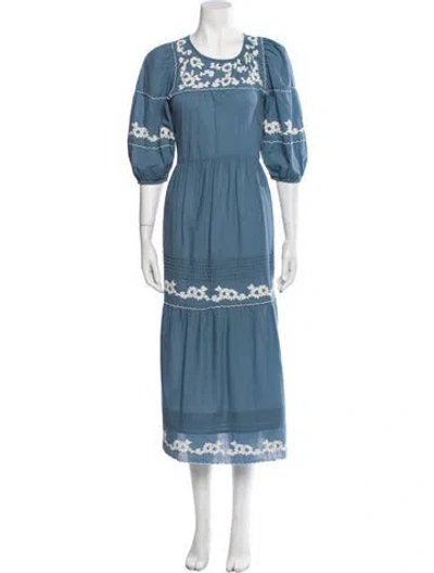 Pre-owned The Great Crew Neck Long Dress In Multi