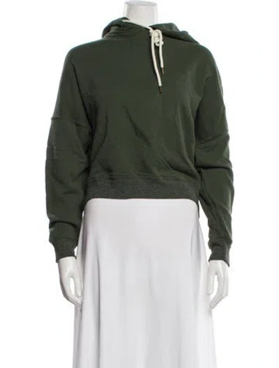 Pre-owned The Great Crew Neck Long Sleeve Hoodie In Green