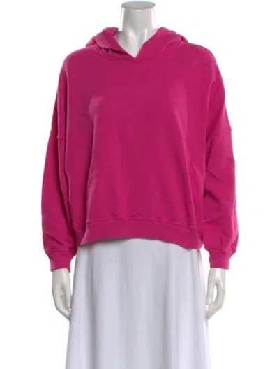 Pre-owned The Great Crew Neck Long Sleeve Hoodie In Pink