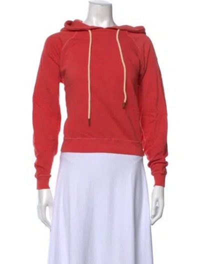 Pre-owned The Great Crew Neck Long Sleeve Hoodie In Red