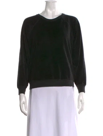 Pre-owned The Great Crew Neck Long Sleeve Sweatshirt In Black