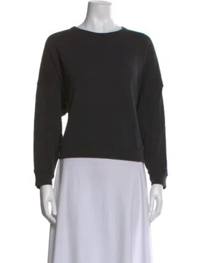 Pre-owned The Great Crew Neck Long Sleeve Sweatshirt In Black