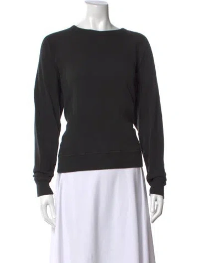 Pre-owned The Great Crew Neck Long Sleeve Sweatshirt In Black