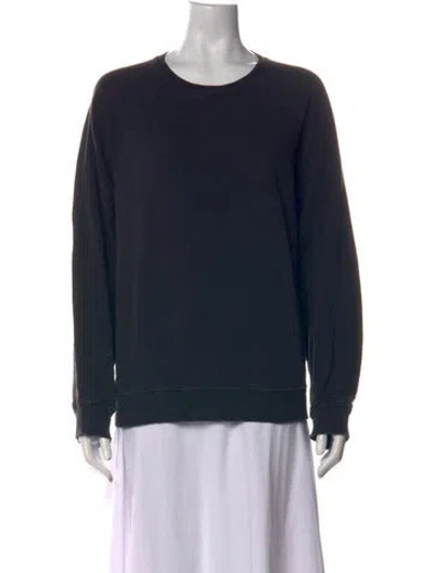 Pre-owned The Great Crew Neck Long Sleeve Sweatshirt In Black