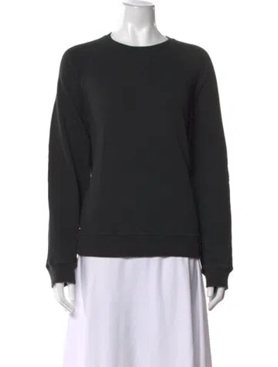 Pre-owned The Great Crew Neck Long Sleeve Sweatshirt In Black/grey