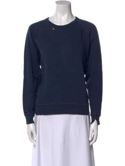 Pre-owned The Great Crew Neck Long Sleeve Sweatshirt In Blue